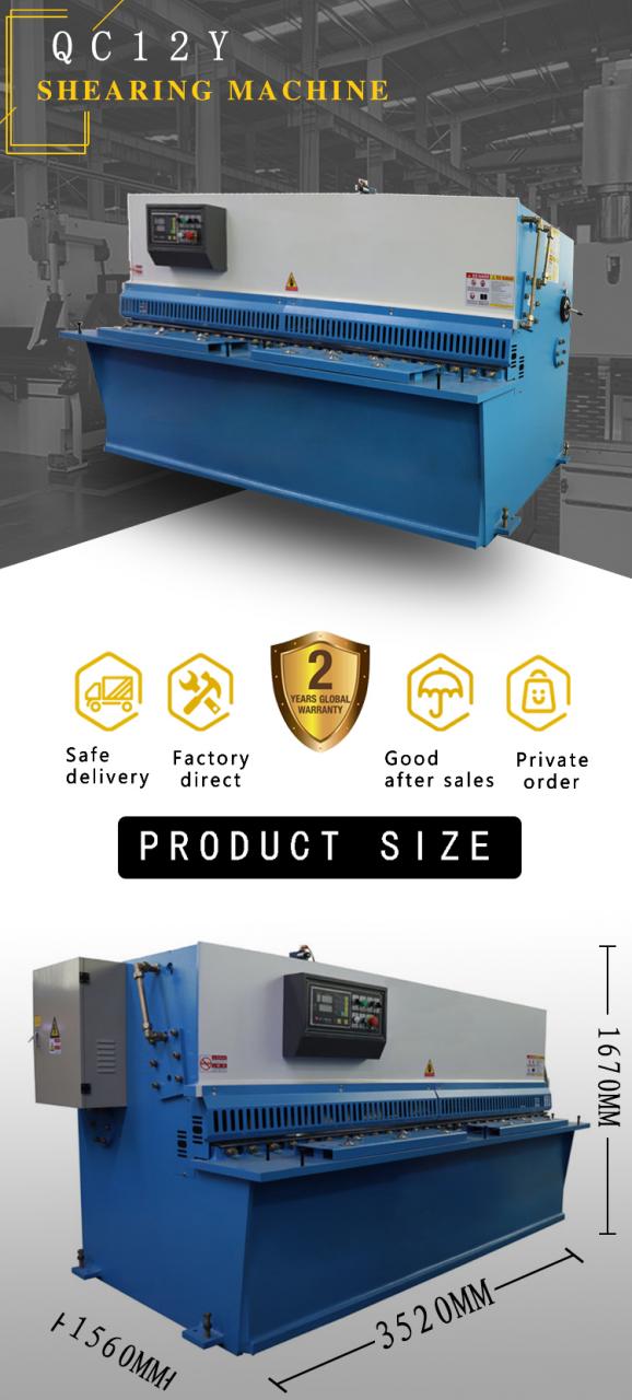 Hydraulic Guillotine Shear Machine Qc12y 8*6000mm Guillotine Industrial Sheet Metal Aluminium Stainless Steel Cutting Shearing M Hydraulický stroj na gilotínu Qc12y 8 * 6000 mm Gilotínový priemyselný plech Hliník Nerezová oceľ Rezné nožnice M