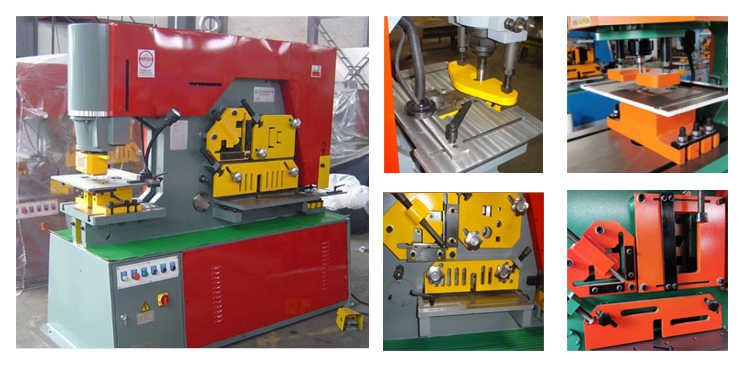 Q35y Hydraulic Ironworker Combined Drilling Machine Punching And Shearing Machine Q35y Hydraulický železiarsky kombinovaná vŕtačka Dierovací a strihací stroj