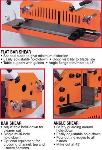 Q35y Series Multifunctional Hydraulic Iron Worker Combined Shearing And Punching Machine Multifunkčný hydraulický žehliaci stroj radu Q35y kombinovaný strihací a dierovací stroj