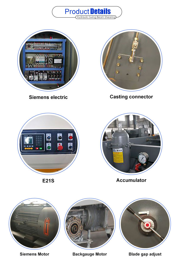 Qc12y-6x5000 Cnc Hydraulic Shearing Machine For Sheet Metal Cutting With Ce Qc12y-6x5000 CNC hydraulické nožnice na rezanie plechu s Ce
